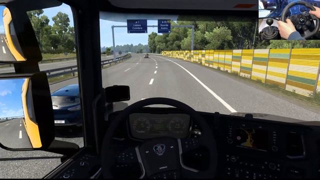 ETS 2 - 4x2 Scania New Gen T Cab Transporting Metal Beams from Porto смотреть онлайн