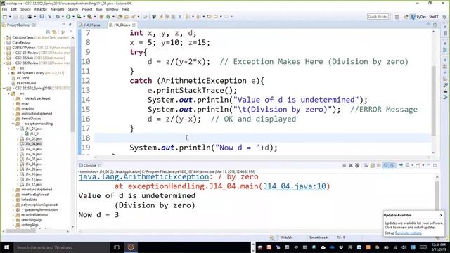 CSE1322S02L23 Exception Handling Discussion Started for Java and C# Programs смотреть онлайн