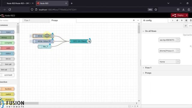 004 | Write/Update Single Tag Value of Prosys OPC-UA Simulation Server from Node-RED Dashboard | смотреть онлайн
