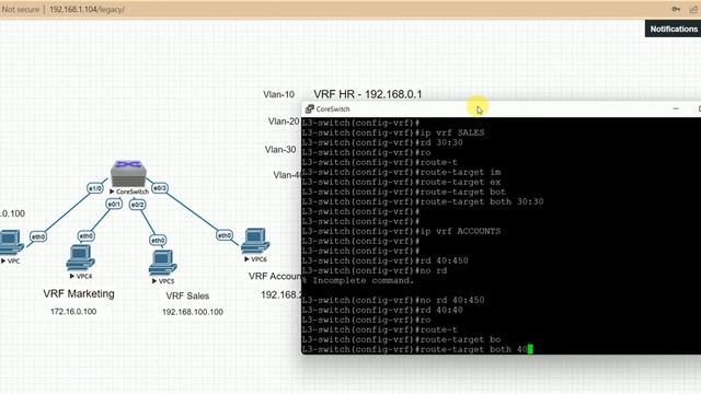 VRF Route Leak Using BGP