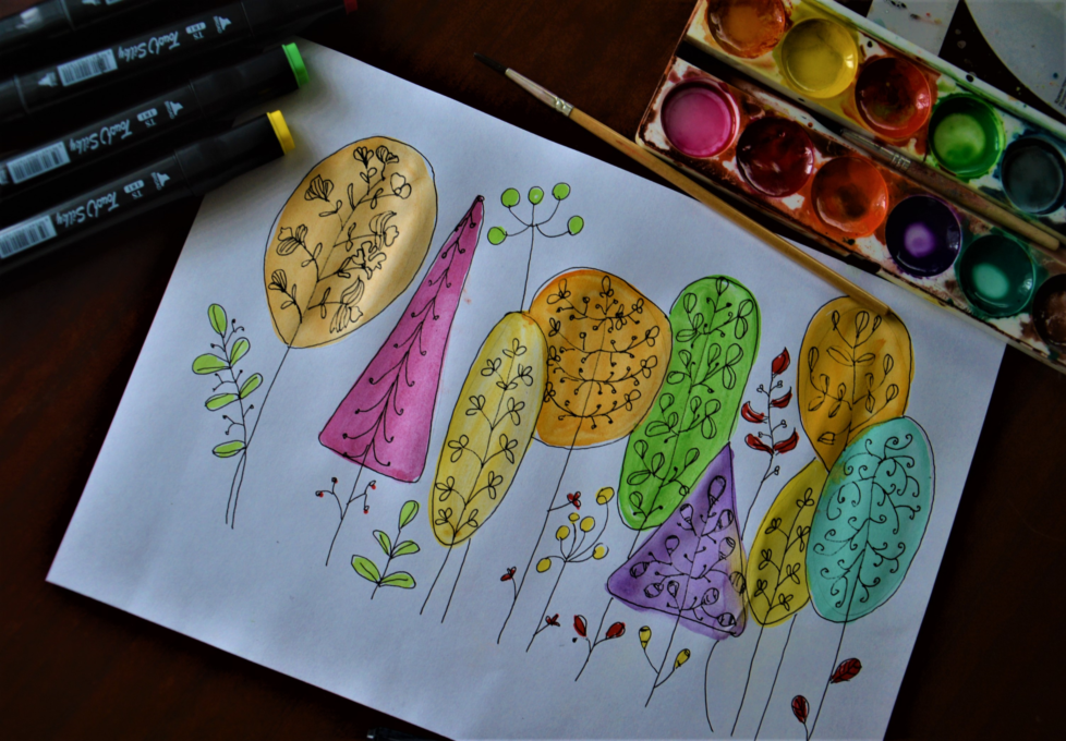 Рисунок акварелью смотреть онлайн