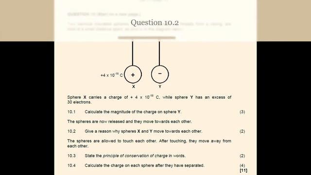 Electrostatics grade 10 | Exam question смотреть онлайн