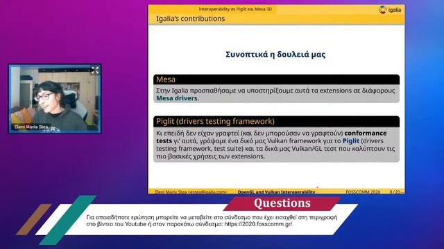 FOSSCOMM 2020: OpenGL and Vulkan Interoperability on Linux (in Greek) смотреть онлайн