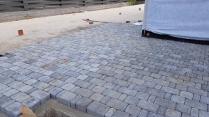 Тротуарная плитка на бетонное основание,правильный пирог.