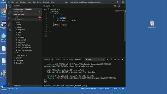 Rust Programming Complete Tutorial For Beginners|RUST Variable Binding & Scoping |Part:5 смотреть онлайн