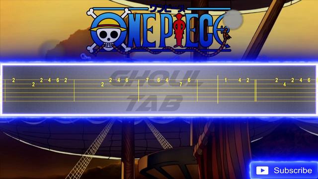 One Piece Opening 9 - Jungle P (Guitar Tab 譜 Tutorial) смотреть онлайн