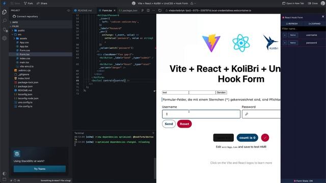 KoliBri - Vite + React + React Hook Form смотреть онлайн