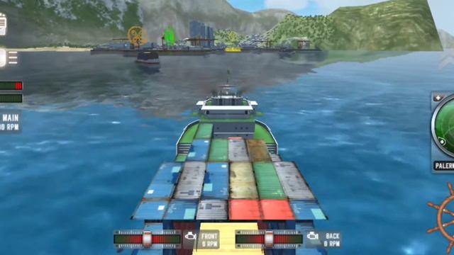 Ship Sim 2019 || Small cargo ship || Loading and discharging containers || Navigation смотреть онлайн