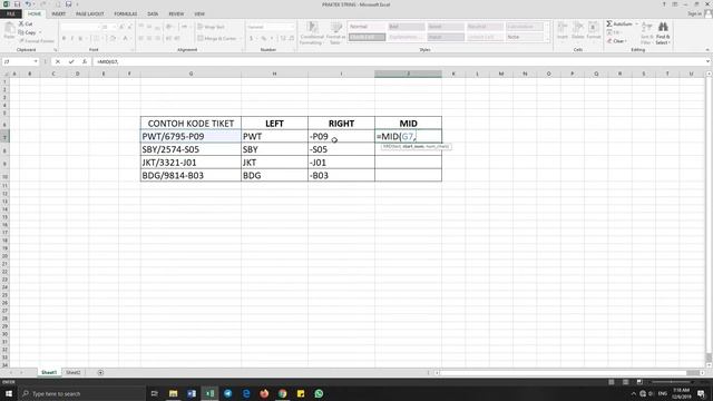 TUTORIAL BELAJAR FUNGSI STRING PADA MICROSOFT EXCEL - TUTORIAL MS. EXCEL #2 смотреть онлайн