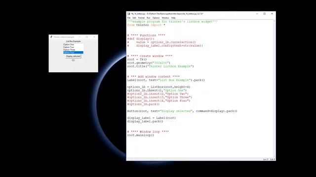 Tkinter Basics - The List Box Widget смотреть онлайн
