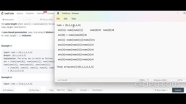 LeetCode- Build Array from Permutation смотреть онлайн