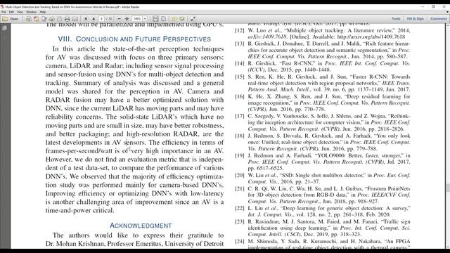 Multi Object Detection and Tracking, Based on DNN, for Autonomous Vehicles A Review смотреть онлайн