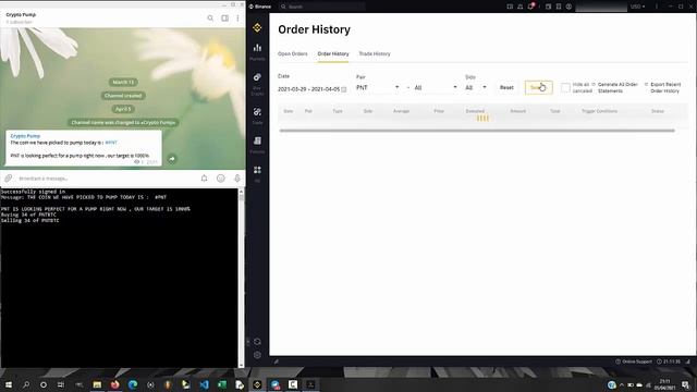 BINANCE CRYPTO Trading Bot For PUMPS (Telegram) [100% AUTOMATIC] смотреть онлайн