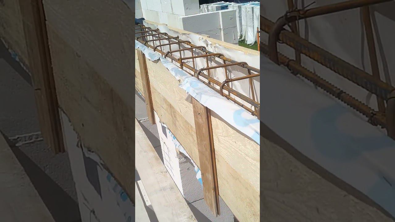 Как сделать железобетонную дверную перемычку в стенах из газобетона смотреть онлайн