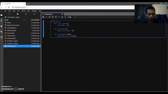 Program QUEUE menggunakan Bahasa Python смотреть онлайн