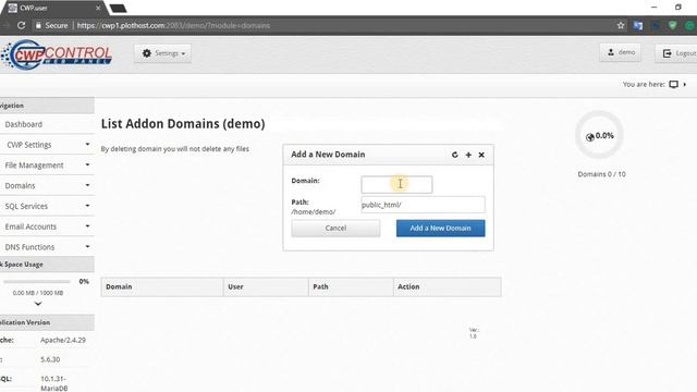 Create addon domains in CentOS Web Panel смотреть онлайн