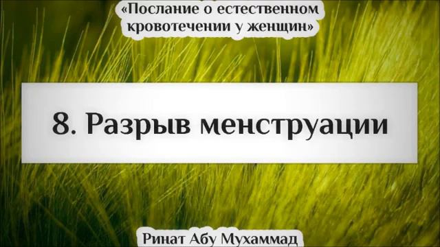 8) Разрыв менструации || Ринат Абу Мухаммад смотреть онлайн