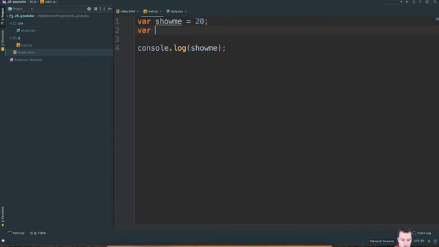 JavaScript | S03E02 | Variables + Data Types смотреть онлайн