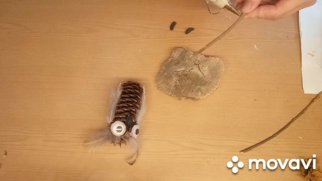 Осенняя поделка из шишек в садик/ Сова из еловой шишки смотреть онлайн