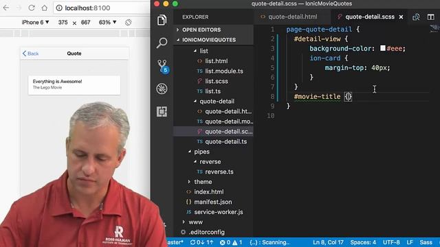 Angular with Firebase course - Ionic Movie Quotes - 06 Edit смотреть онлайн