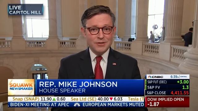 Speaker Johnson Joins CNBC's Squawk Box смотреть онлайн