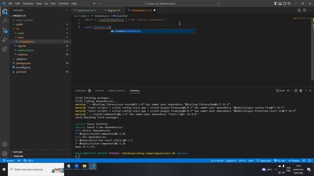 Criando Global Style para aplicação React TypeScript смотреть онлайн