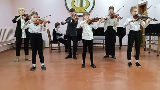 Р.Телепнев "Вязанка белорусских мелодий" исполняет образцовый ансамбль скрипачей "Аллегро" смотреть онлайн