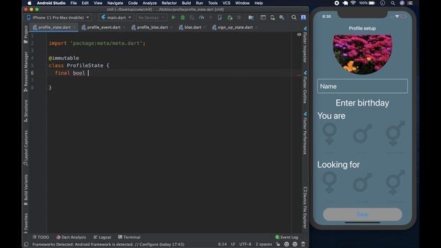 Build Flutter Tinder Clone with Firebase & BLoC #15/41 Profile Setup & Profile State смотреть онлайн