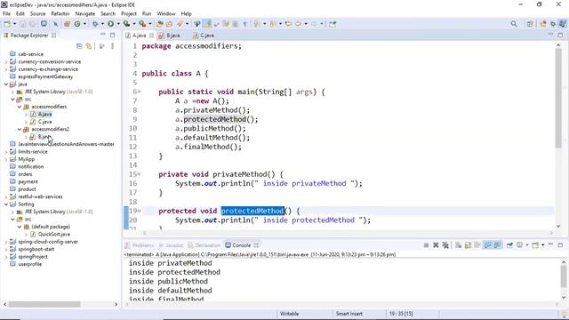 Private Public Protected Default Final Abstract Keywords in Java | Access Modifiers in Java смотреть онлайн