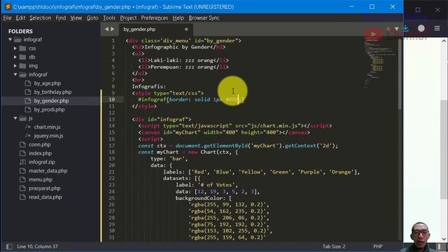 Infographic Report 05 Using Chart JS | Chart JS Tutorial смотреть онлайн