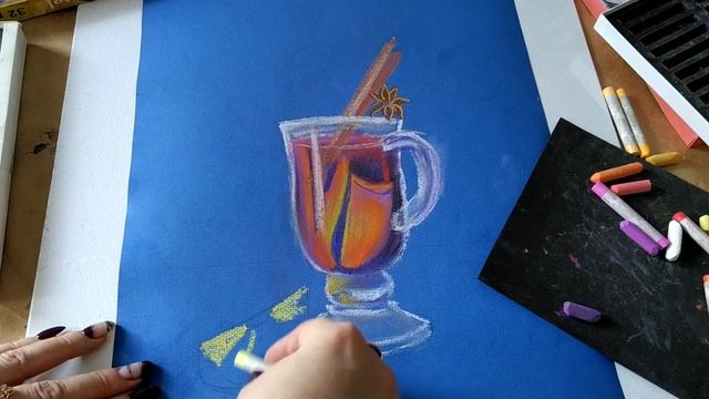 Зимний уют. Пастельная живопись.