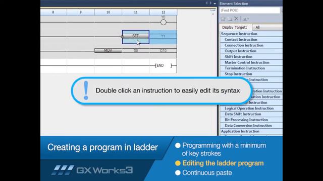 MELSOFT GX Works3 Tutorial No.8 "Creating program in ladder" / Mitsubishi Electric смотреть онлайн