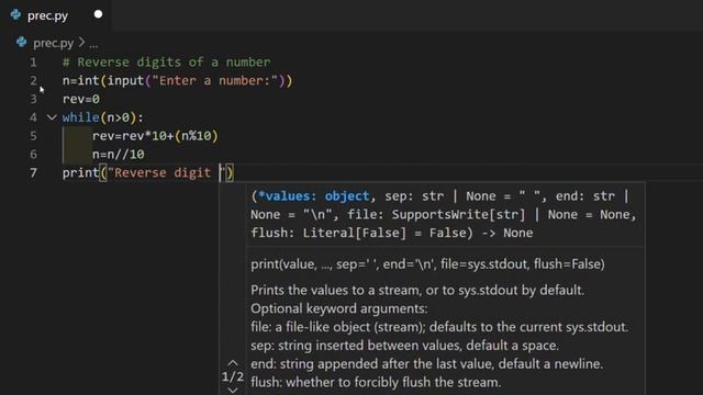 Reverse digits of a number in python | How to reverse a number using while loop смотреть онлайн