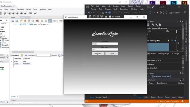 WPF MySQL Login смотреть онлайн
