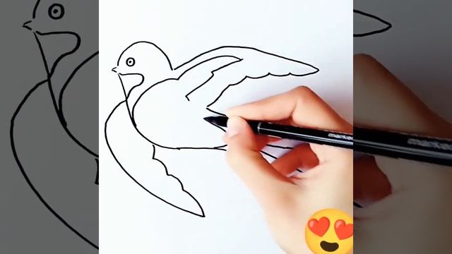 Как нарисовать ласточку) Подпишись ? смотреть онлайн