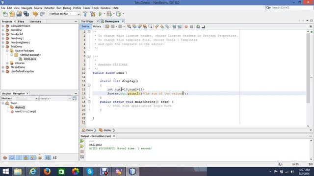 static methods in netbeans by sasidhar vongimalla смотреть онлайн