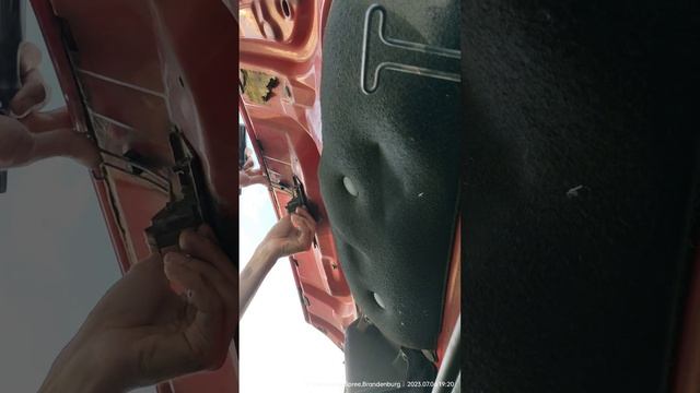 06/07/23 крепление фиксатора капота на Renault. Две гайки под головку на 10. Trafic II. Это просто. смотреть онлайн