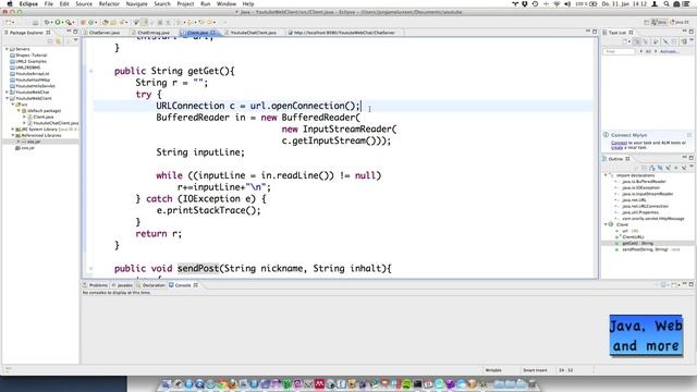 Java Chat Anwendung Tutorial mit Servlets #2 #Client смотреть онлайн