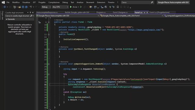 Google Places API Autocomplete in C# [Windows Forms] смотреть онлайн