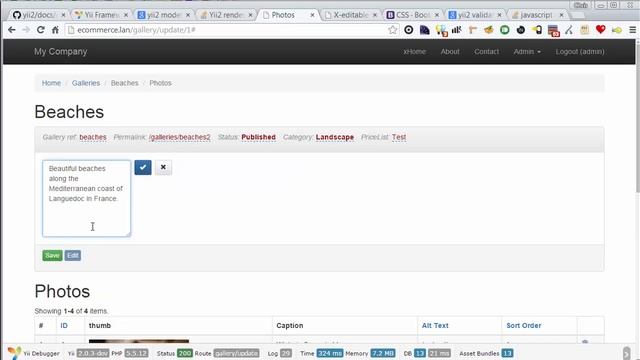 Yii2 Direct Edit form widget смотреть онлайн