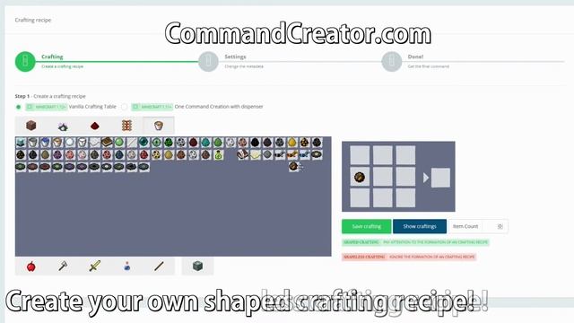 Crafting recipe Generator | Minecraft 1.13 Snapshot! смотреть онлайн