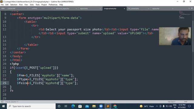 PHP WORKSHOP(UPLOADING FILES)FOR BSCIT 2ND YEAR,PPU13-04-22 смотреть онлайн
