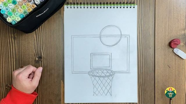 How to draw a BASKETBALL & HOOP! - [Episode 102] смотреть онлайн