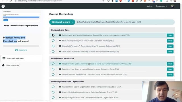 My New Course! Practical Roles/Permissions in Laravel смотреть онлайн