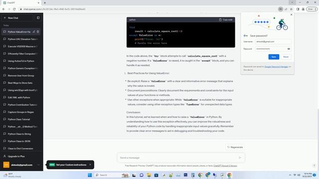 Do I have to cause an ValueError in Python смотреть онлайн