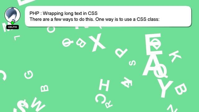 PHP : Wrapping long text in CSS смотреть онлайн