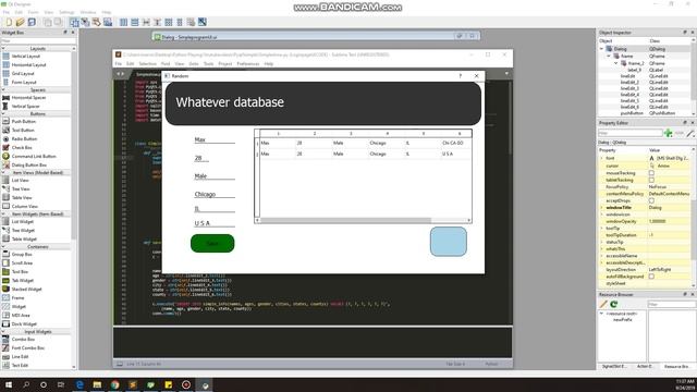 Python QT Designer PYQT5 SQLite GUI Tutorial part1 смотреть онлайн