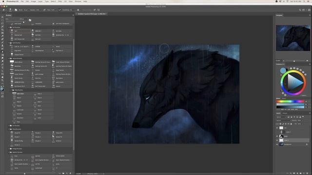 Wolf Digital Painting in Photoshop смотреть онлайн