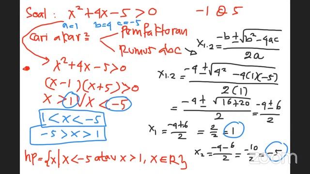 Pertidaksamaan Kuadrat Satu Variabel (Live Streaming) | Matematika Wajib смотреть онлайн