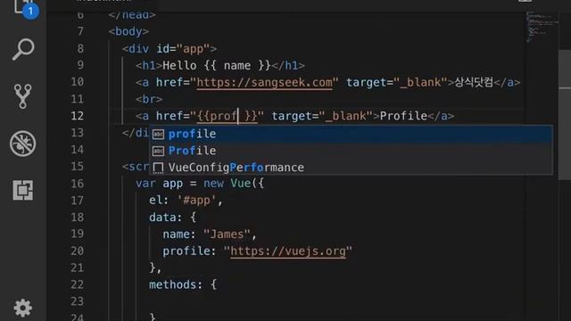 Vue.js a tag 데이터 바인딩 смотреть онлайн